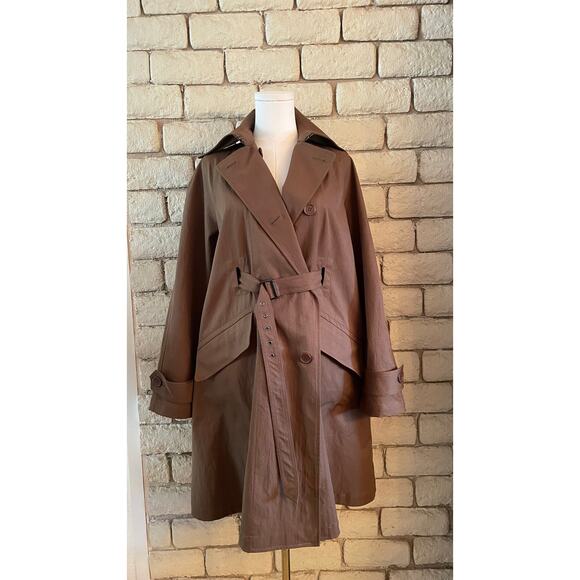 Max Studio Belted Double Breasted Trench Coat Women's Size S - Picture 2 of 7
